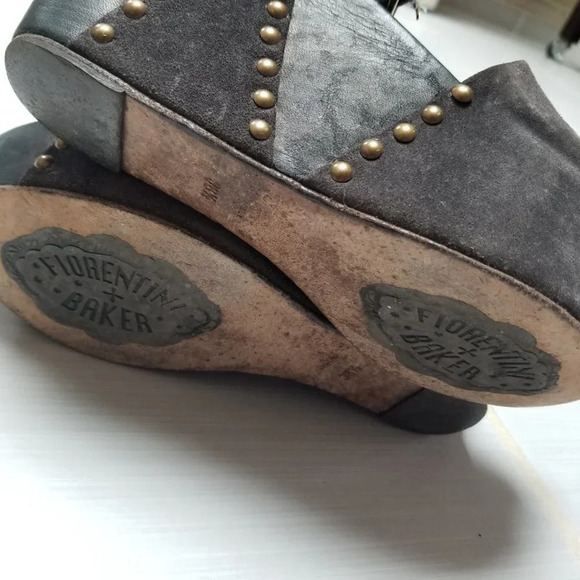 FIORENTINI & Baker Platform Wedge Dany Sandals Brown Black 38.5 - Picture 14 of 16